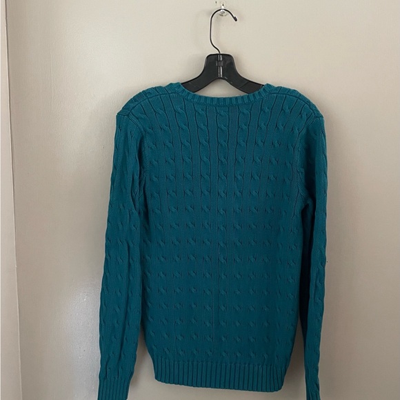 Ralph Lauren Teal Cable Knit Sweater - Picture 4 of 5
